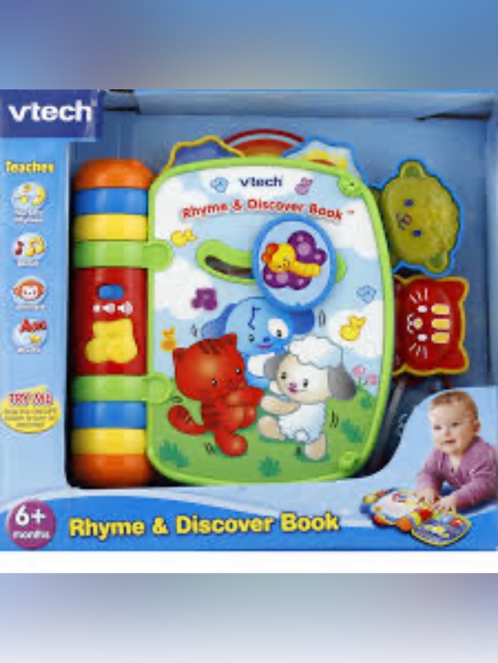 Rhyme & Discover Book - Colorful Interactive Baby Toy